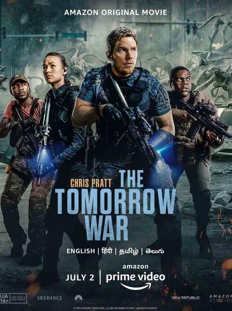 کریس پرت و ایوان استراهافسکی در پوستر فیلم «جنگ فردا» (The Tomorrow War)